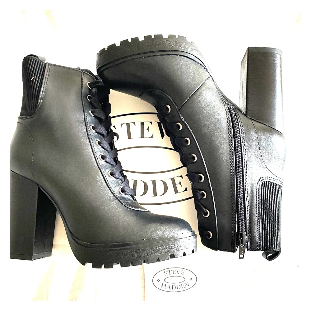 Steve Madden Latch Leather Boots